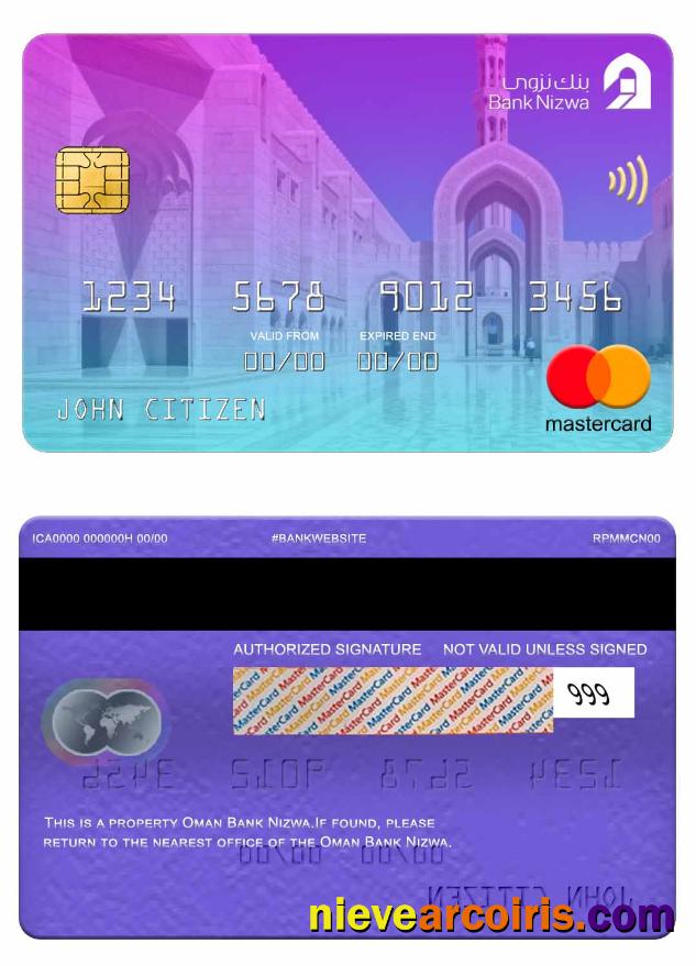 Oman Bank Nizwa mastercard